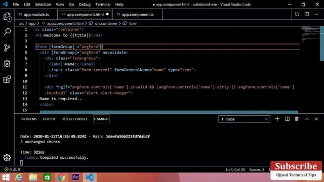 Angular 7/8 Reactive Form Validation || Angular Forms Tutorial || Bootstrap || ujjwal technical tip смотреть онлайн
