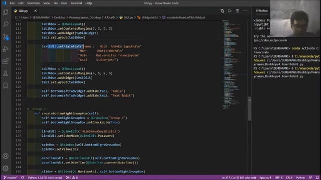 Tampilan GUI Python PyQt5 смотреть онлайн