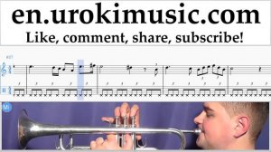 How to Play Trumpet Schubert - Ave Maria Tabs Part#2 um-b352