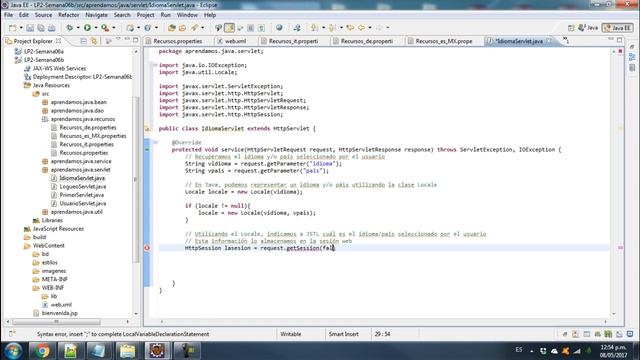 Crear un proyecto Web Java en Eclipse con Servlets, JSPs, DAO, MySql (P9 - i18n) смотреть онлайн