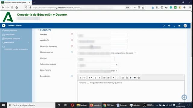 Acceso a la plataforma Moodle de centros con usuario el IdEA смотреть онлайн