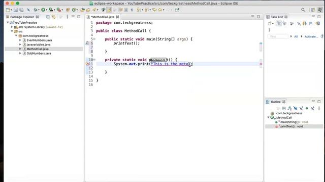 Java Programming: Calling a Method from the Main Method. Tutorial смотреть онлайн