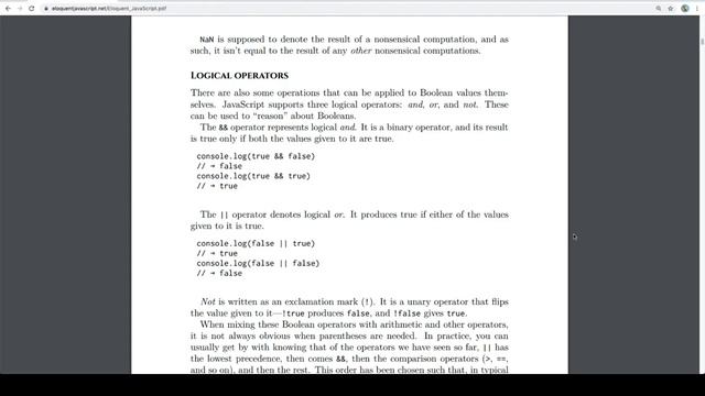 Eloquent JavaScript Read-Along - Values, Types, and Operators - 006 - Boolean Values смотреть онлайн