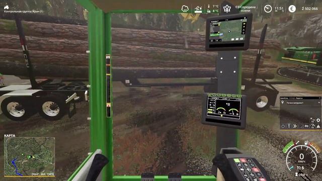 John Deere 953M Swing Loader | Logging |FS19| Kalador|Episode 7 |Autumn, rain,loading of the forest смотреть онлайн