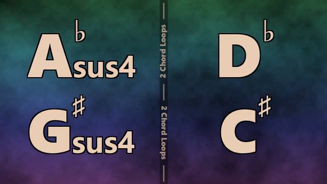 Absus4 (G#sus4) to Db (C#) Backing Track смотреть онлайн