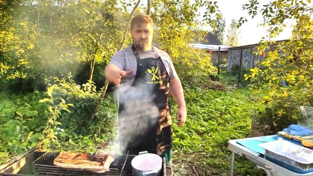 Свиные ребрышки - на костре в деревне. Шашлык больше не нужен!!! смотреть онлайн