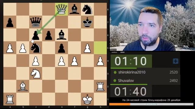 Взбесившийся Конь заруинил позицию ♟ Шахматы блиц ♟ Староиндийская защита смотреть онлайн