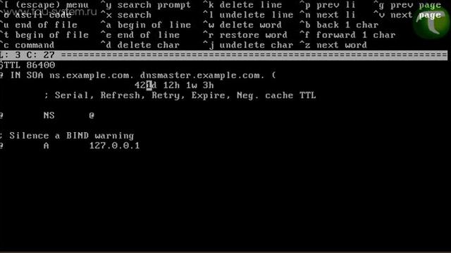 Простая настройка DNS-сервера BIND под FreeBSD смотреть онлайн