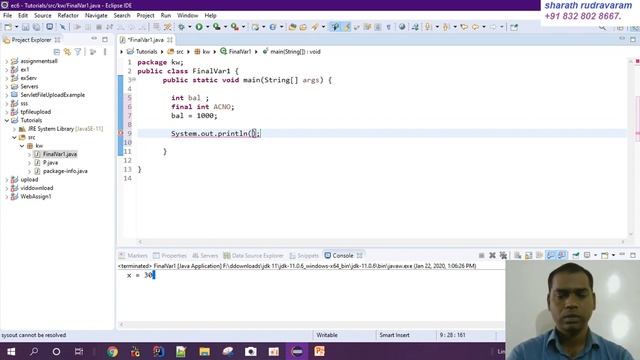 final keyword in java by SharathSoft смотреть онлайн