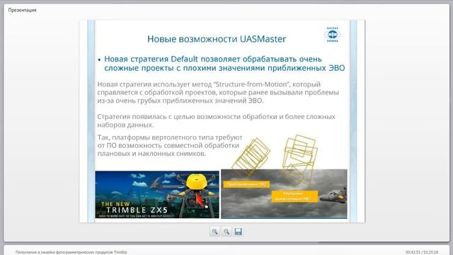 Пополнение в линейке фотограмметрических продуктов Trimble смотреть онлайн