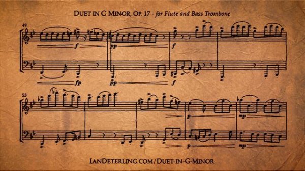 Duet for Flute and Bass Trombone in G Minor