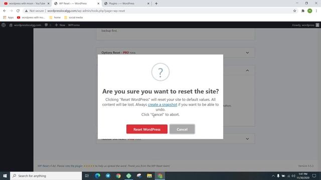 how to reset WordPress website - back to the original default setting смотреть онлайн
