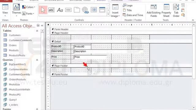 Show the page Header and page Footer of the open form. Save the form. смотреть онлайн