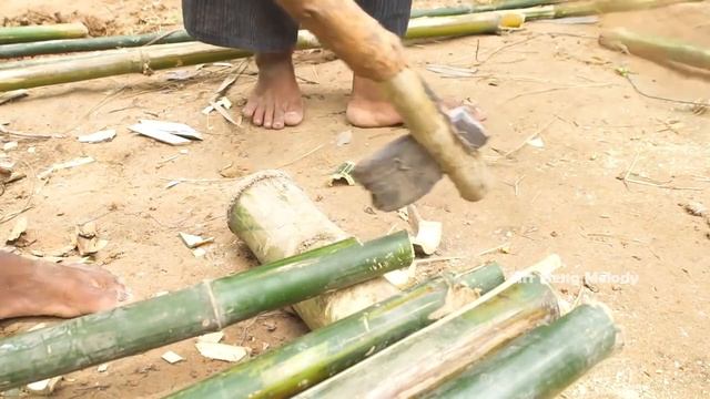 Обновление нашего шалаша из бамбука и пальмовых листьев! смотреть онлайн