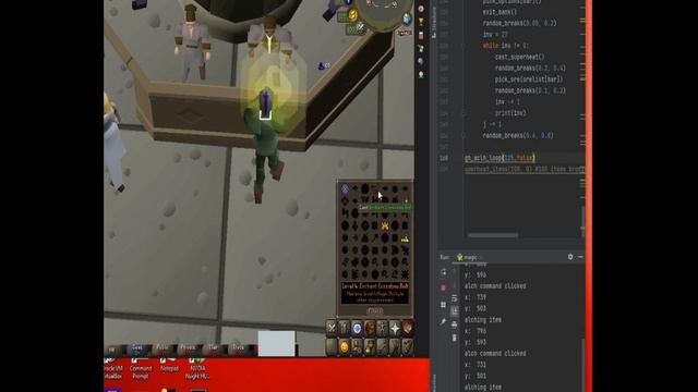 Old School Runescape Botting - High Alching and Superheat Tutorial using Python pyautogui - osrs смотреть онлайн