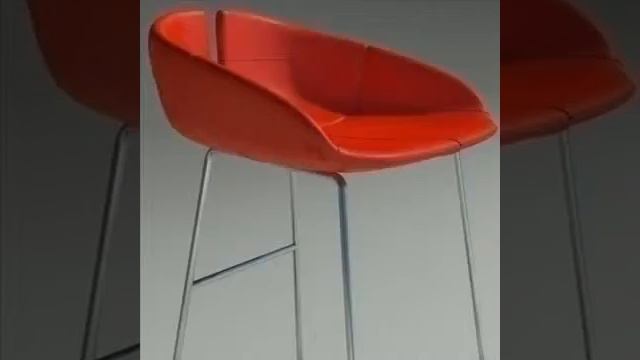 3D Model Fjord Bar Stool High Red Review смотреть онлайн