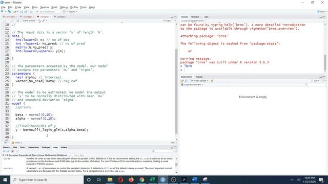 Bayesian statistical modeling using Stan and r- Logistic Regression смотреть онлайн