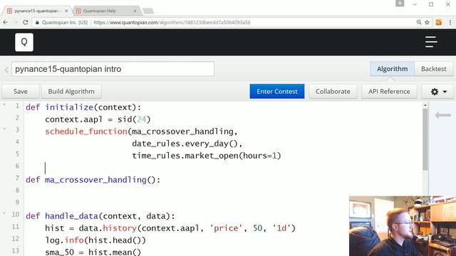 Schedule Function - Algorithmic Trading with Python and Quantopian p. 3 смотреть онлайн