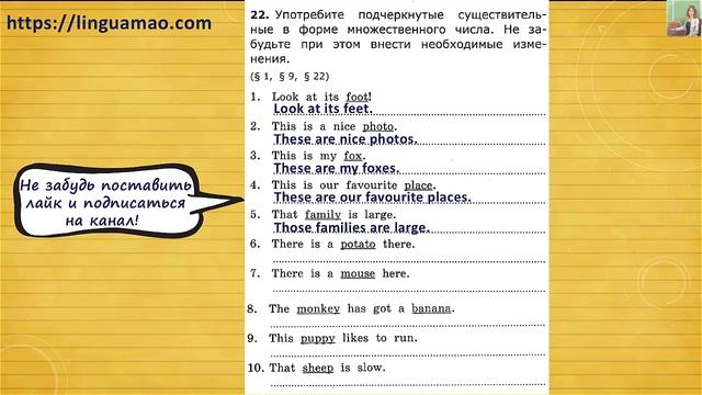 Барашкова 4 класс номер 22 (учебник английского Верещагиной) ГДЗ решебник смотреть онлайн