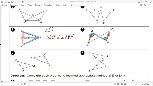 Geometry (Gina Wilson) 4.5 Triangle Congruency: SSS vs. SAS (Part 2) смотреть онлайн