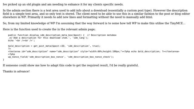 Wordpress: Make Textarea a TinyMCE (editor box) смотреть онлайн