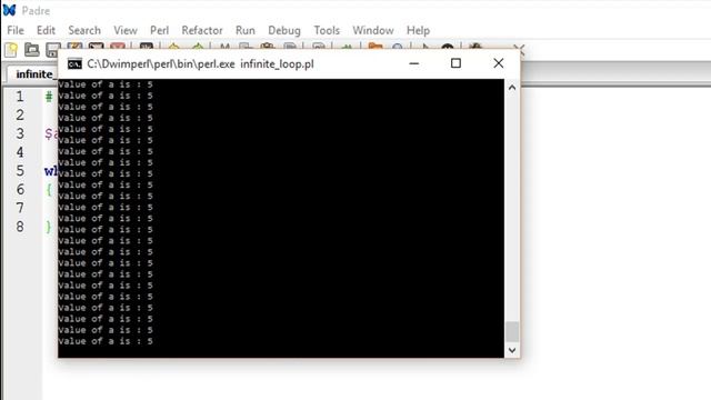 Perl Tutorial - 34: Infinite Loop смотреть онлайн
