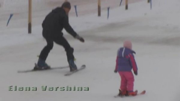 Лыжи для ребенка Урок №4 Возраст 3 года 6 мес Kid Skiing
