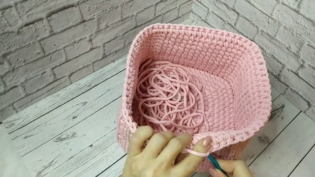 Квадратная корзинка /готовая работа 1/ смотреть онлайн