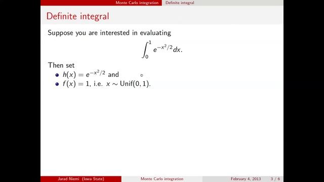 Monte Carlo integration смотреть онлайн