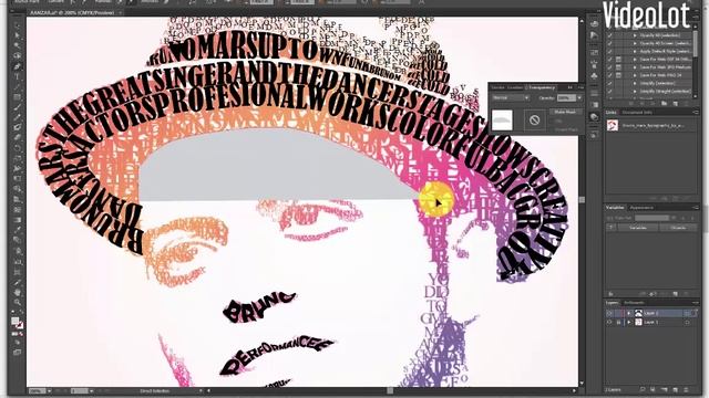 Adobe Illustrator Cs6 | Typography Portrait | Bruno Mars смотреть онлайн