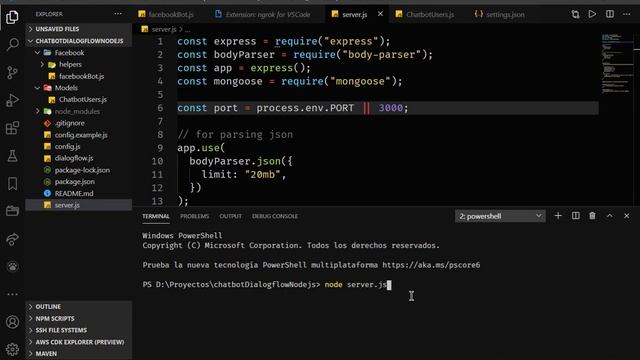 21. Dialogflow chatbots y Node.js - Ngrok para desarrollo local de chatbot en Facebook смотреть онлайн