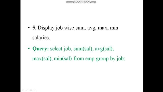DBMS TASK4 QUERY'S ON AGGREGATE FUNCTIONS, GROUP BY AND HAVING смотреть онлайн