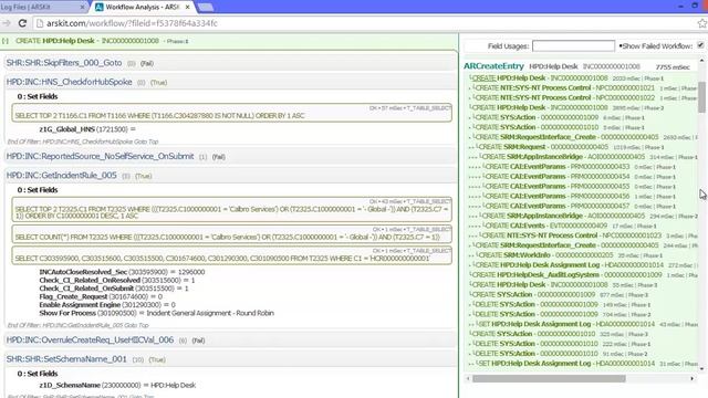 ARSKit Remedy Log Analyzer - Field Usages смотреть онлайн