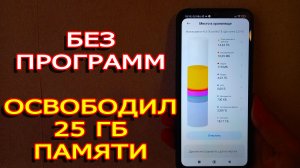 Освободил 25 ГБ памяти на андроид всего за 1 минуту. Как очистить память без программ