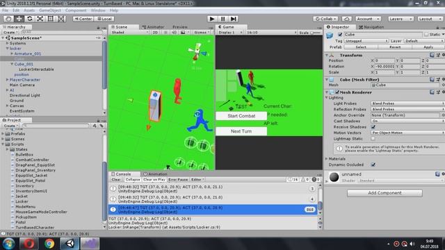 Unity3d - Пошаговая РПГ (№33)