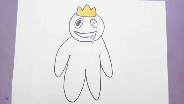 Радужные друзья. Рисуем синего / Rainbow Friends. BLUE #roblox  #rainbowfriends