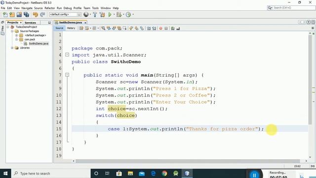Lect 8: Switch case in java with Scanner class| #switchcase |Scanner class| switch statement in jav смотреть онлайн