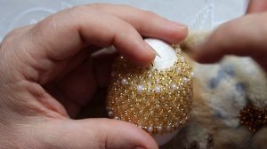 Плетем Пасхальное яйцо из бисера с Татьяной часть 4