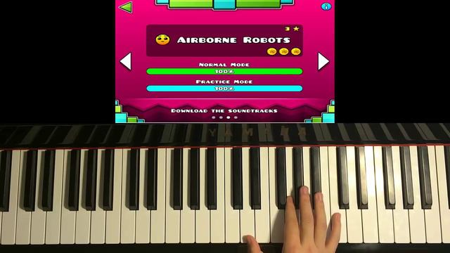 How To Play - Geometry Dash Meltdown - Airborne Robots (Piano Tutorial)