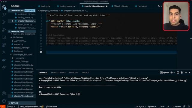 #11. Python Testing Your Code || Unit Tests and Test Cases || Testing Functions and Classes смотреть онлайн