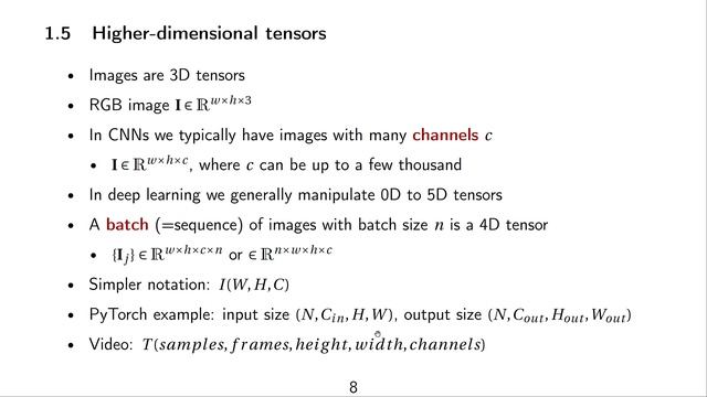 DLFVC - 03 - Tensors as Data Structure for Deep Learning смотреть онлайн