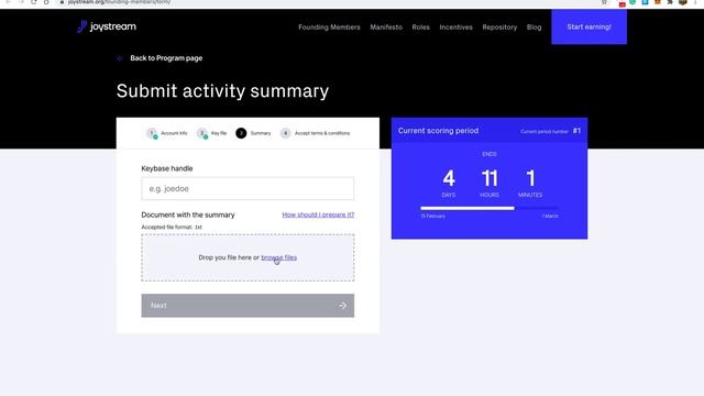 Гайд по подаче отчетности в Joystream через сайт смотреть онлайн