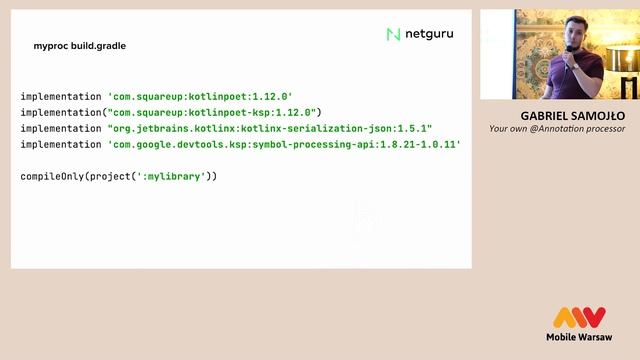 Mobile Warsaw #80 - Gabriel Samojło - Your own @Annotation processor смотреть онлайн