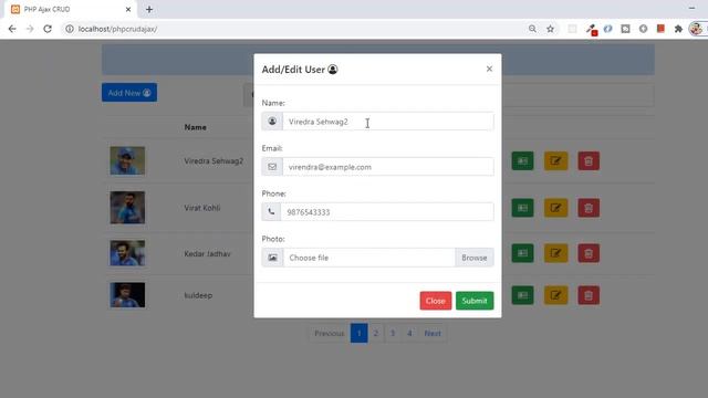 PHP & MySQL Advance CRUD App using jQuery Ajax : Demo смотреть онлайн