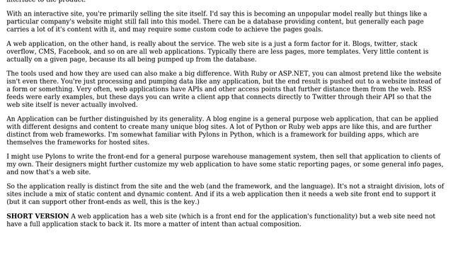 Software Engineering: Is a Ruby 'Web App' designed differently than a PHP 'Web Site'? смотреть онлайн