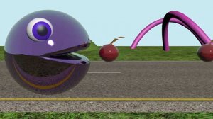 Мультфильм-Колобок кушает вишни