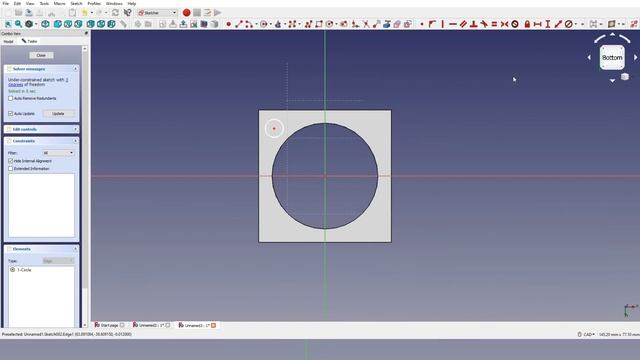 FreeCAD simple 35 x 35 angled block tutorial смотреть онлайн