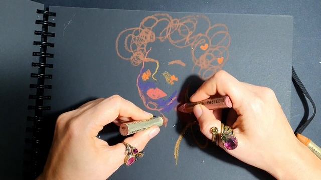 Drawing a woman with oil pastels. This was way more difficult than I expected. смотреть онлайн