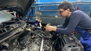 Шум в работе двигателя Вольво 3.2 хс90.