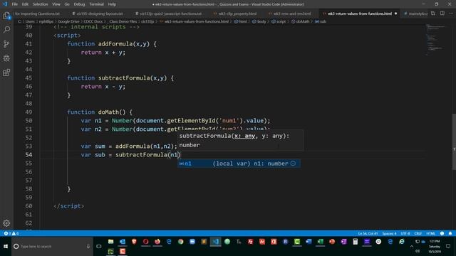 Return Values from JavaScript Functions смотреть онлайн